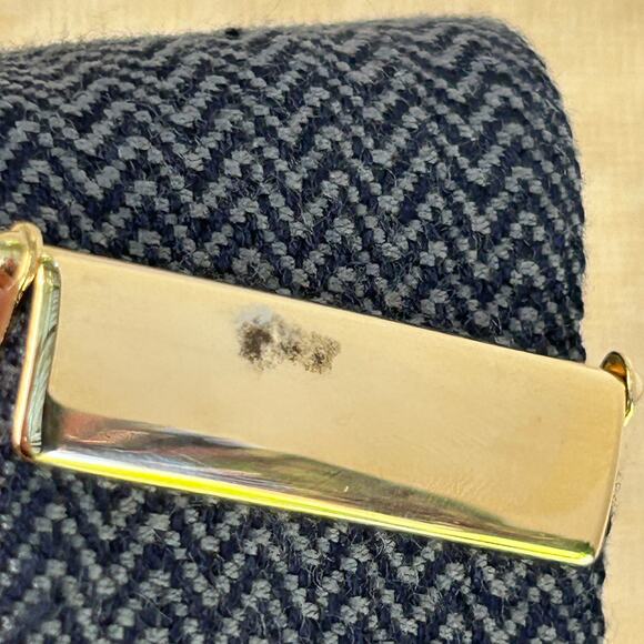 Trafalgar Suspenders Cream Navy Gray Leather Button On Braces USA Made - Picture 3 of 12